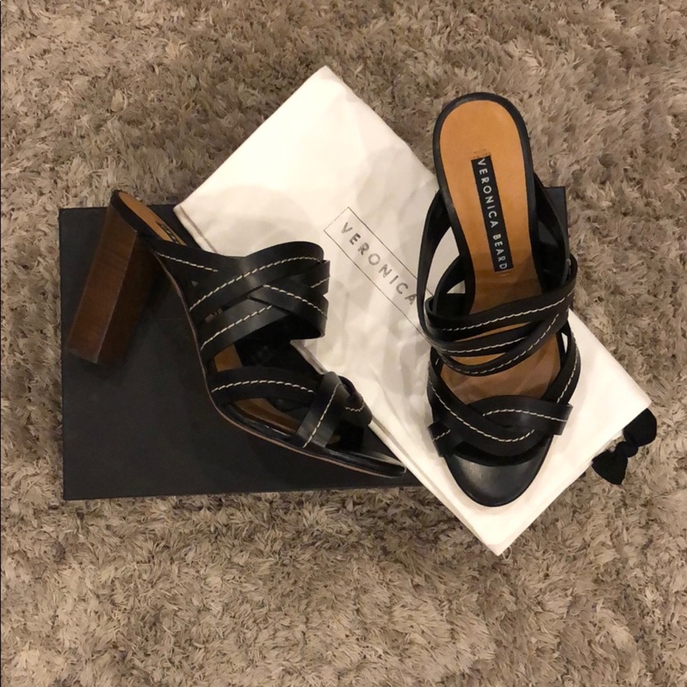 Veronica Beard Macey Vachetta Leather Sandal NEW